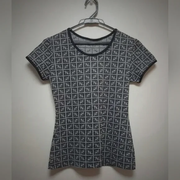 Fendi Zucca Black/Gray Shirt - Picture 5 of 12